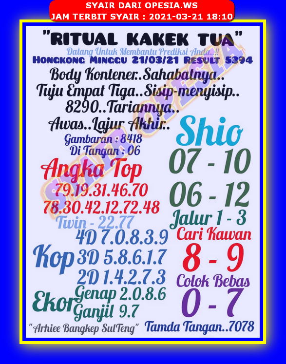 🐲 Prediksi atiral malam ini