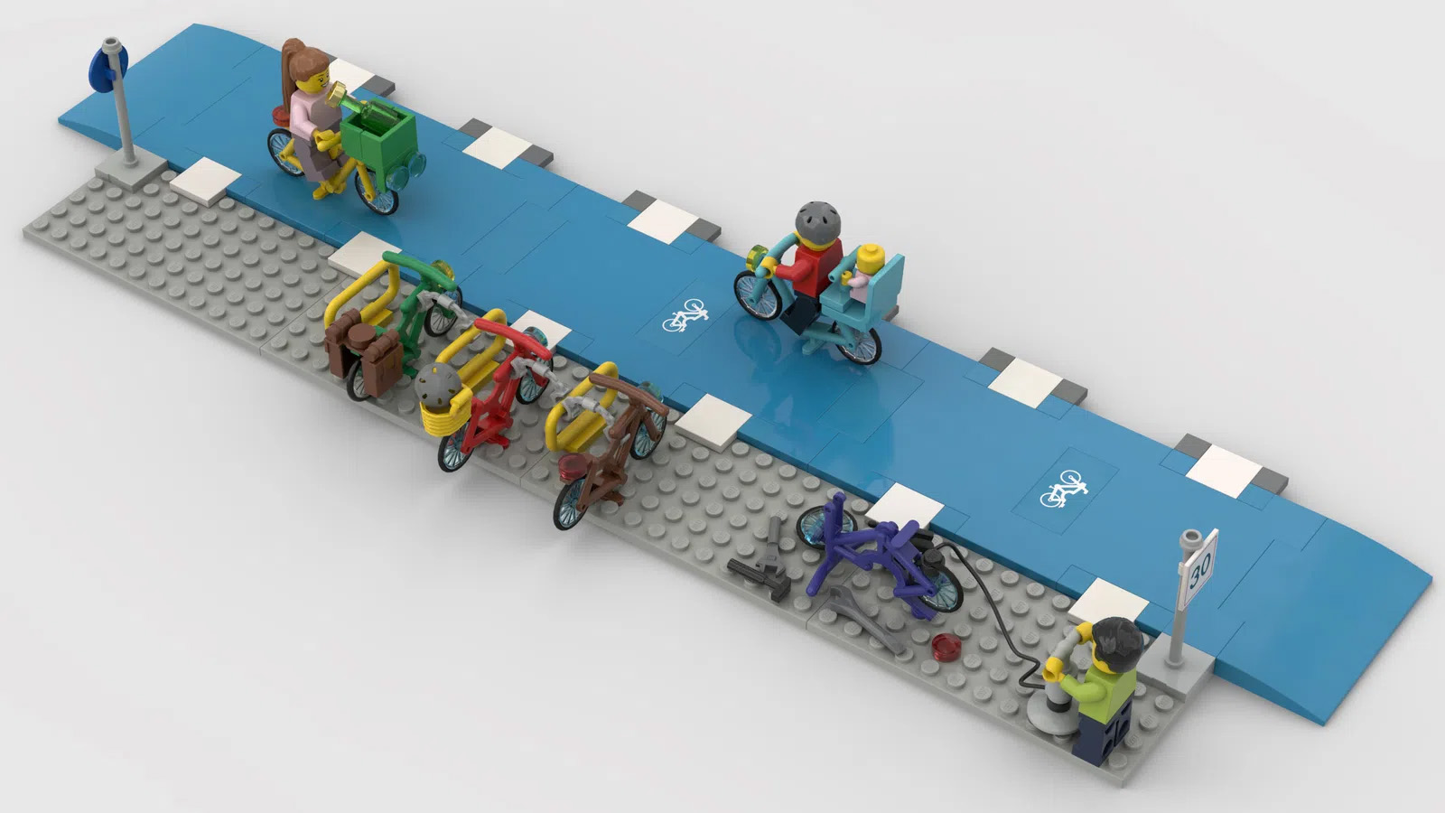 レゴ(R)アイデアで『自転車レーン』が製品化レビュー進出！2021年第1回1万サポート獲得デザイン紹介