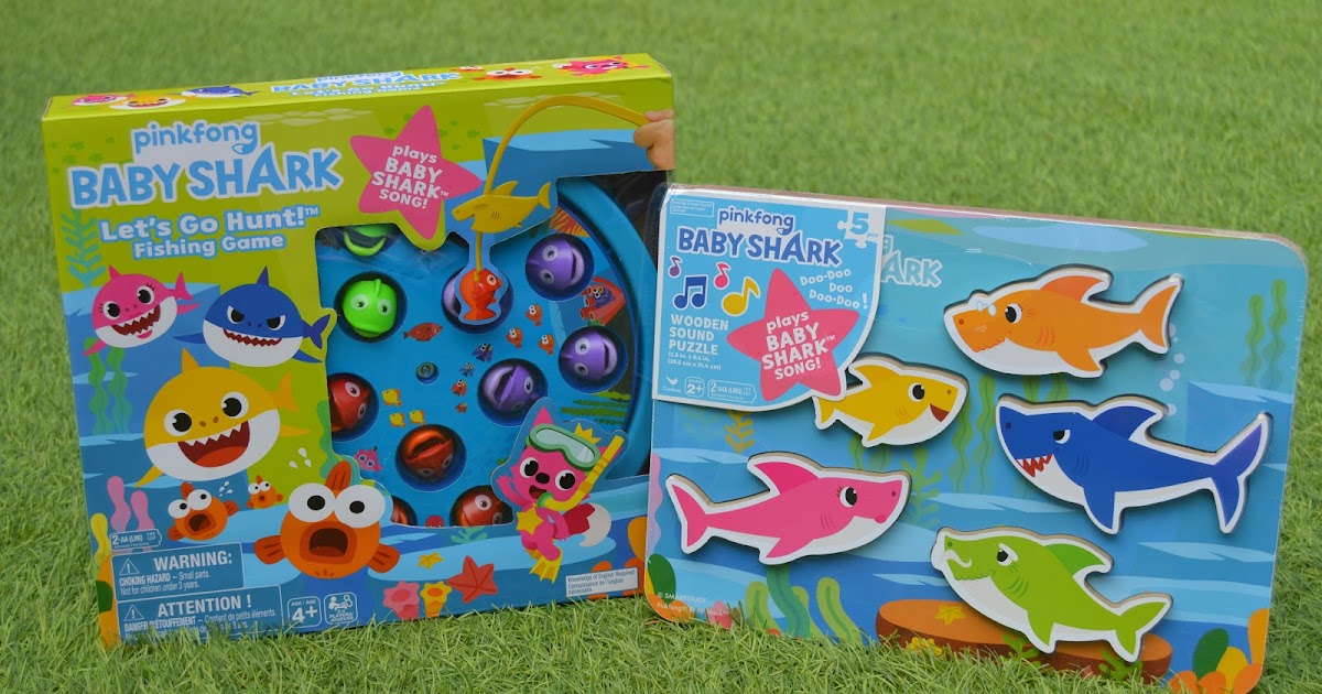 Playdays and Runways Baby Shark Let's Go Hunt Game and Wooden Sound