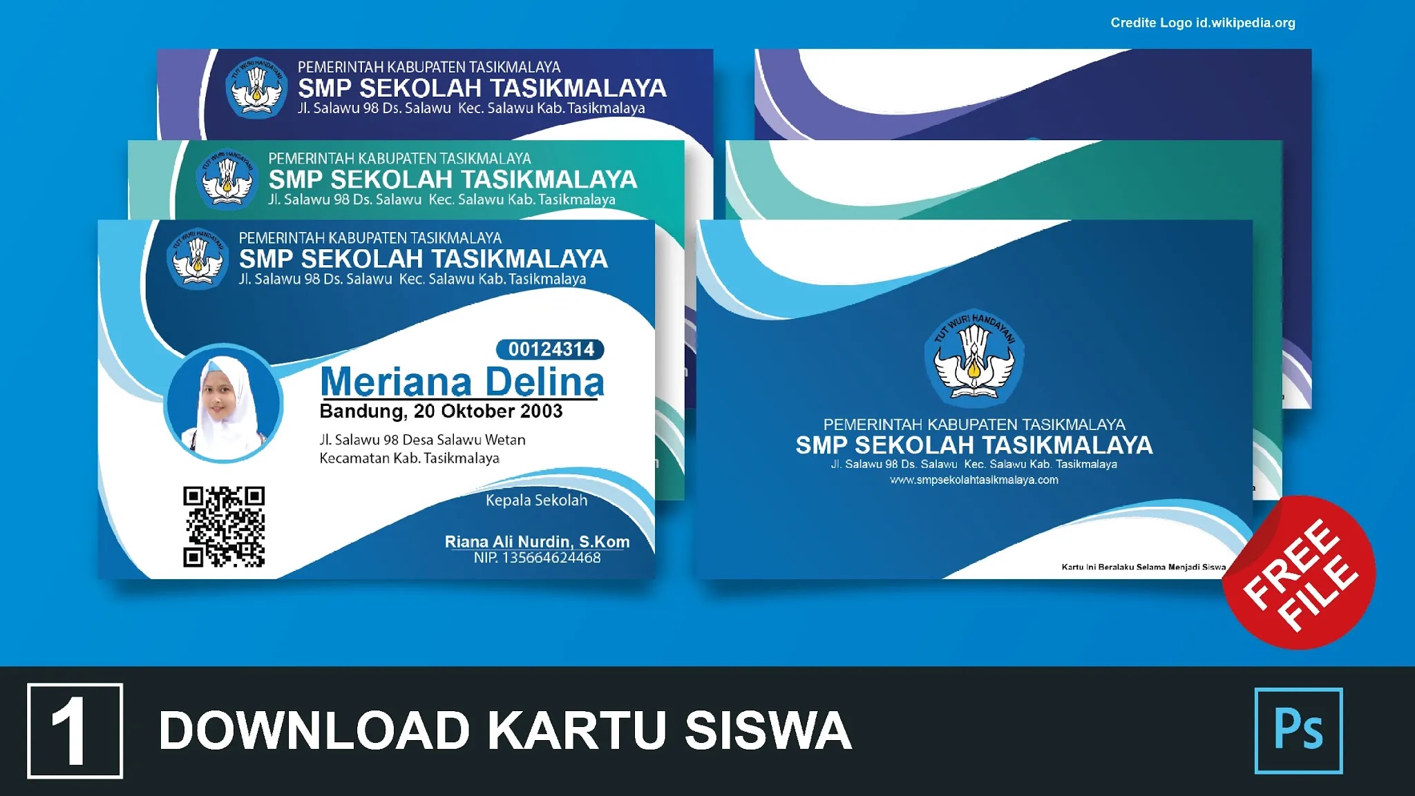 Free Kartu Pelajar Psd Download Kumpulan Kartu Pelajar Adobe Photoshop