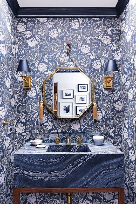 50 Unique Bathroom Wallpaper For Your Inspiration ARA HOME