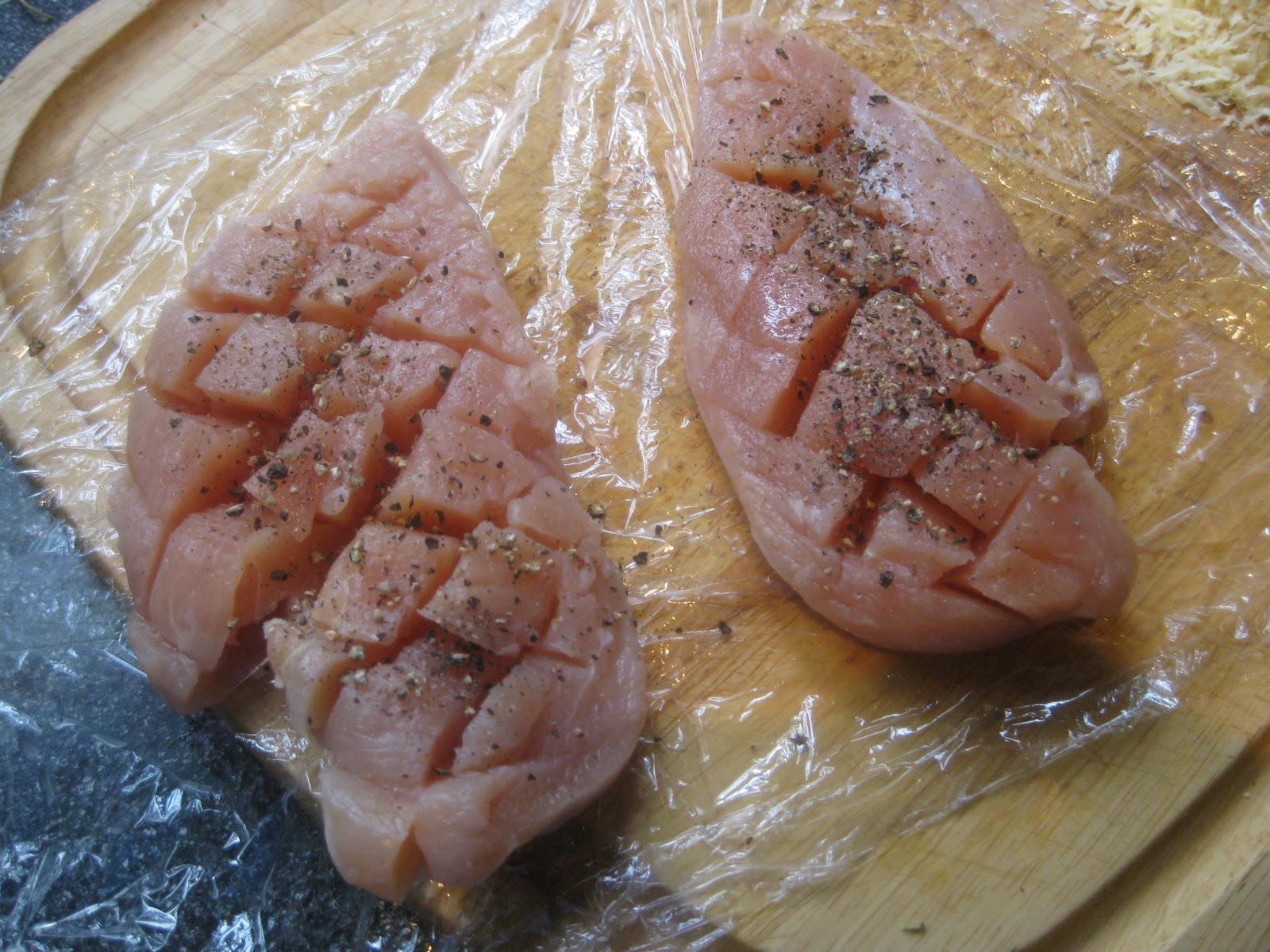 Food Lust People Love Parmesan Chicken Breasts with Crispy Prosciutto