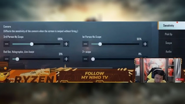 Setting Sensitivitas Kamera Ryzen