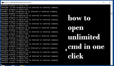 How To Open Unlimited Cmd Box in One Click (Hindi)