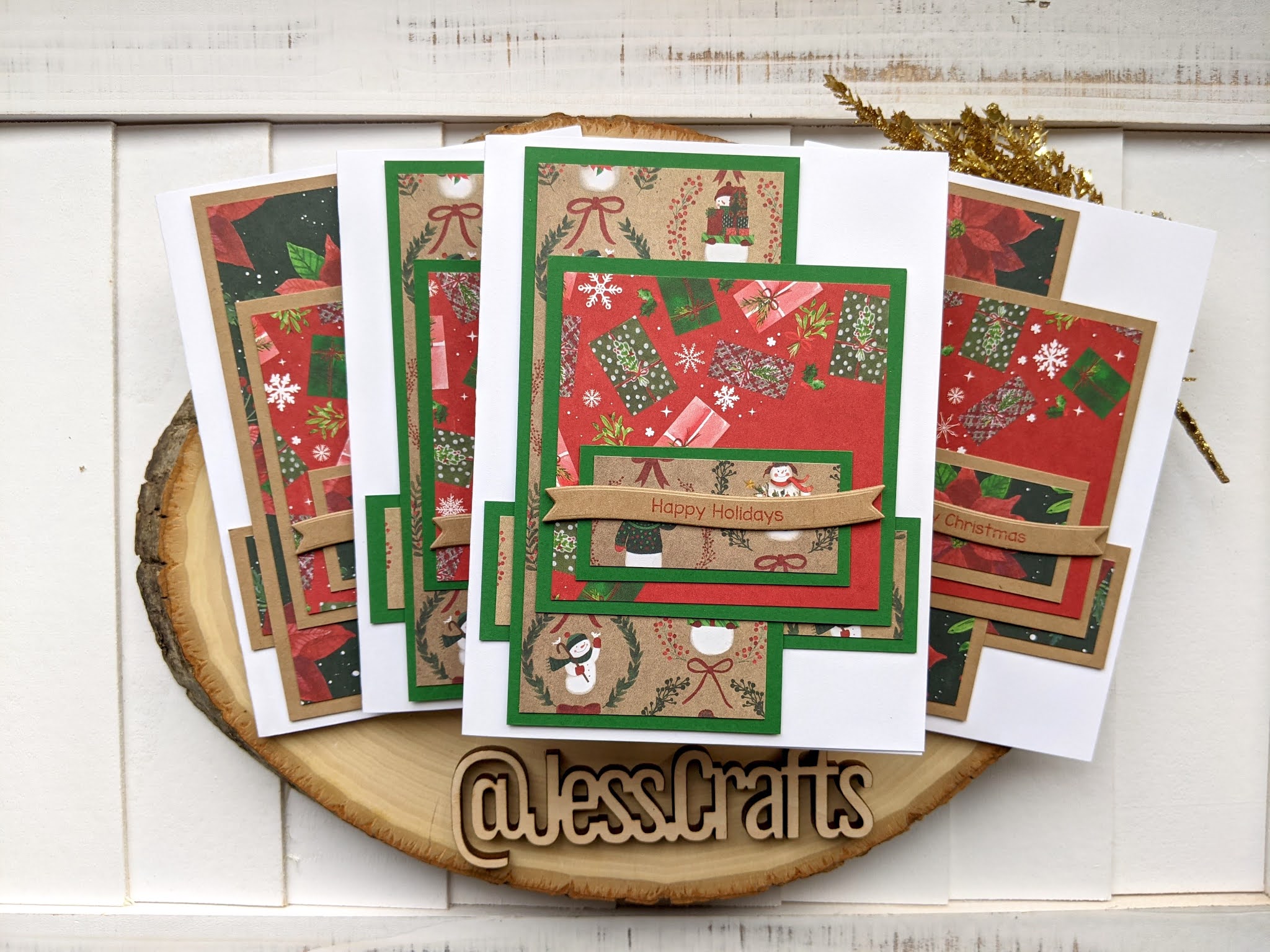 Jess Crafts 32 Christmas Cards with Recollections by Michaels Say