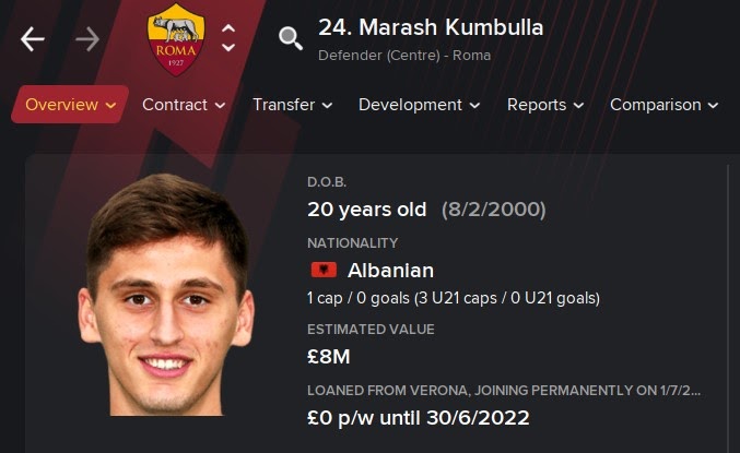 MARASH KUMBULLA is super consistent defender - FM21 WONDERKIDS - FM Blog - FM23