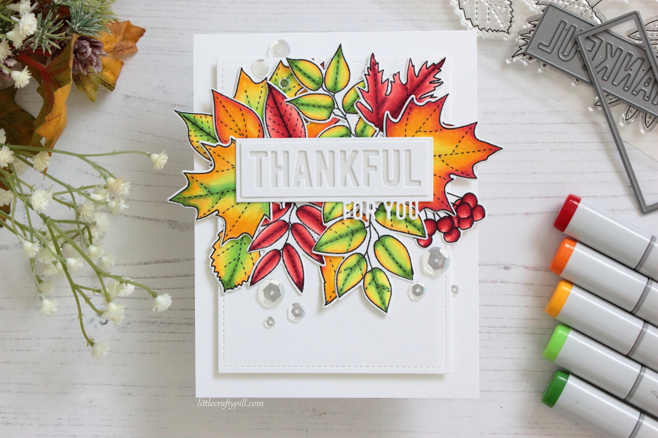 Little Crafty Pill Autumn Card Simon Says Stamp Make Merry Release