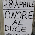 28 aprile Onore al Duce. Pontecagnano, i manifesti di Avanguardia per Mussolini