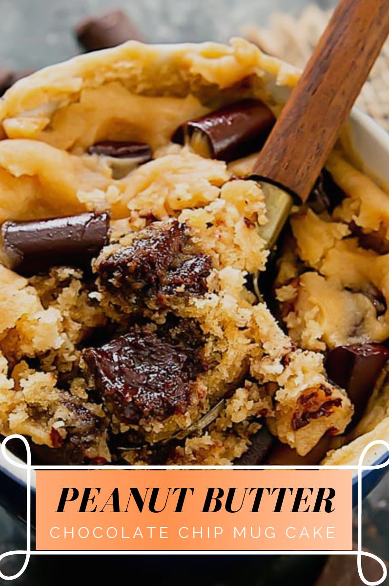Peanut Butter Chocolate Chip Mug Cake DorotheaRecipes