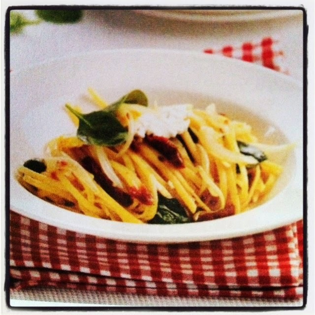 spaghetti di gragnano con pomodori secchi