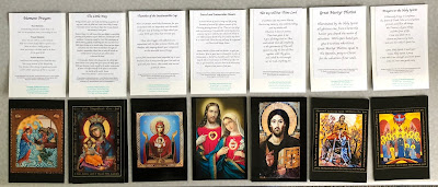 Samples of prayer cards I give away