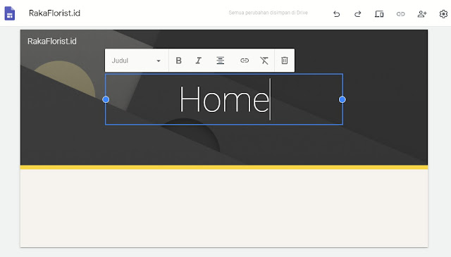 Halaman Header Google Sites