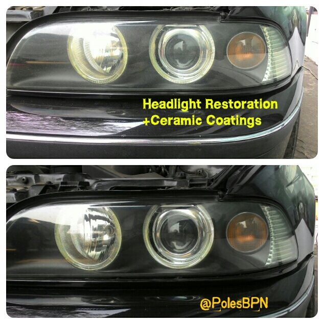 Pekerjaan Headlight Restoration termasuk Ceramic Coating untuk mobil