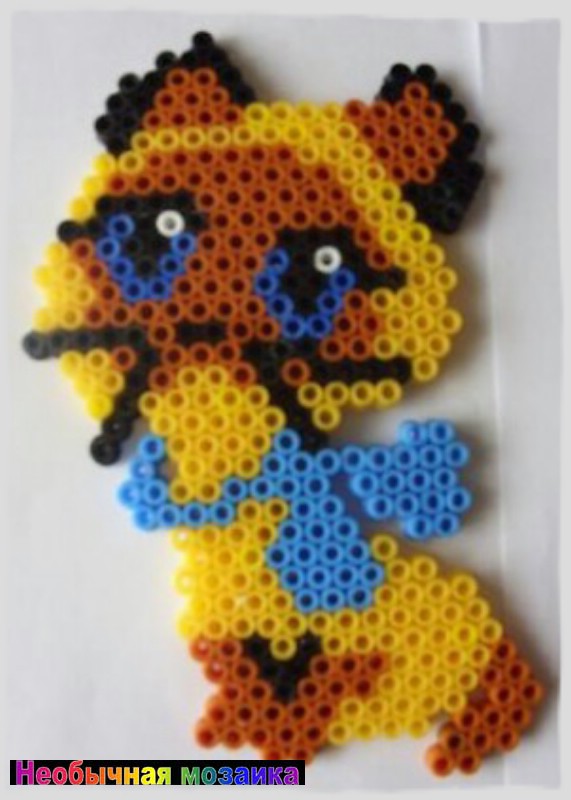 Котик из термомозаики схема