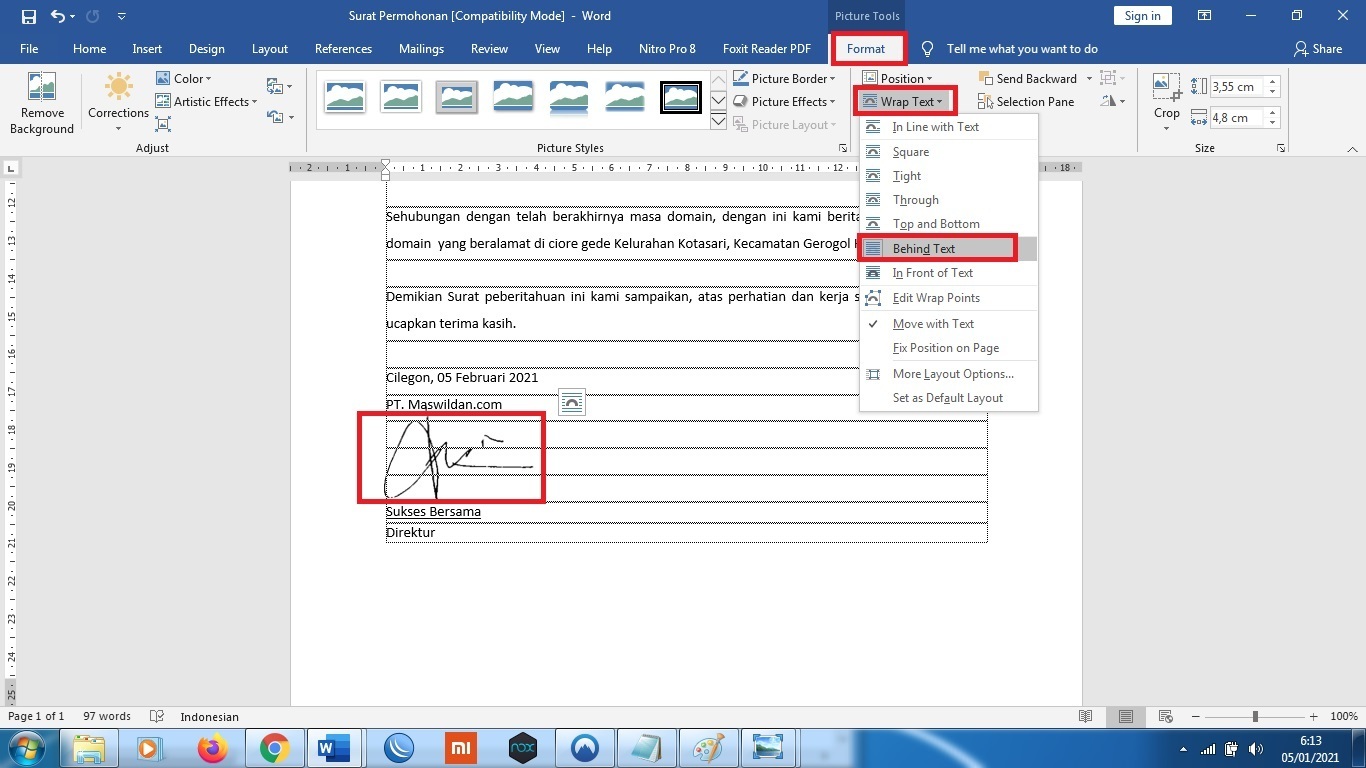 Cara Menghapus Background Tanda Tangan Di Microsoft Word