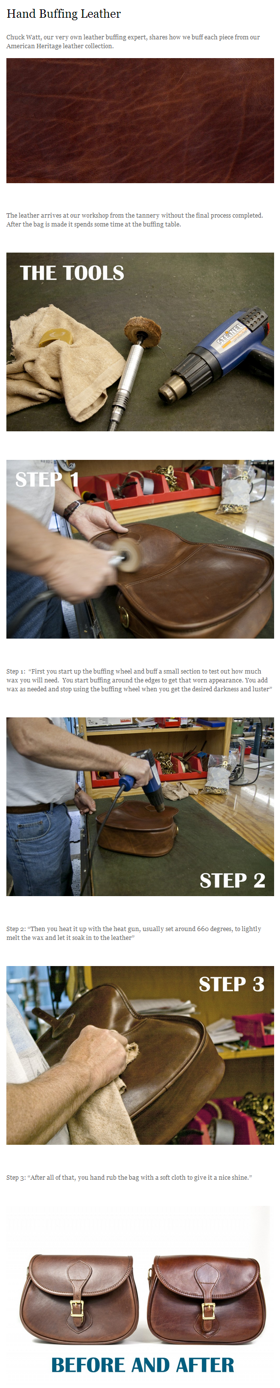 Hand Buffing Leather