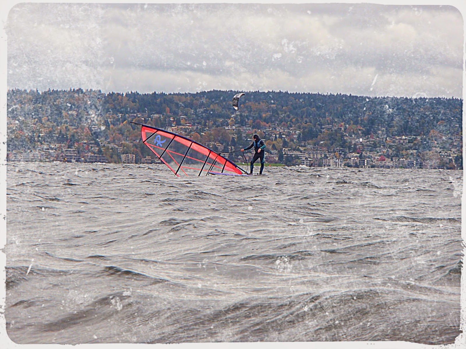 Windsurfing at Magnuson Park in Seattle