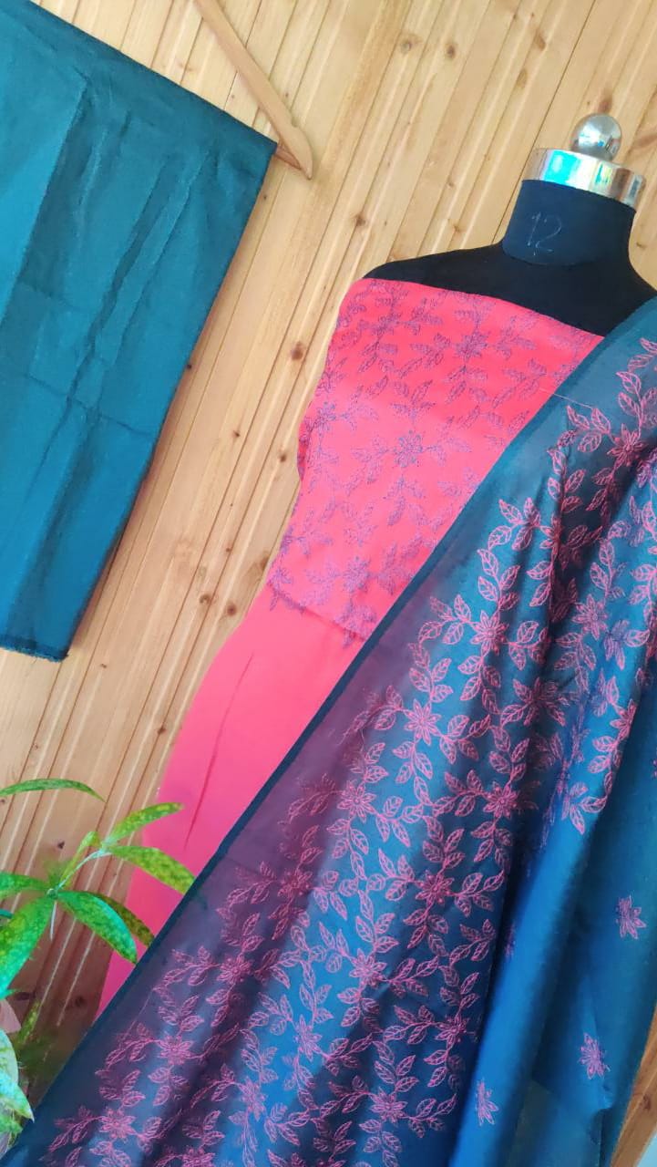 Latest cotton silk dress materials