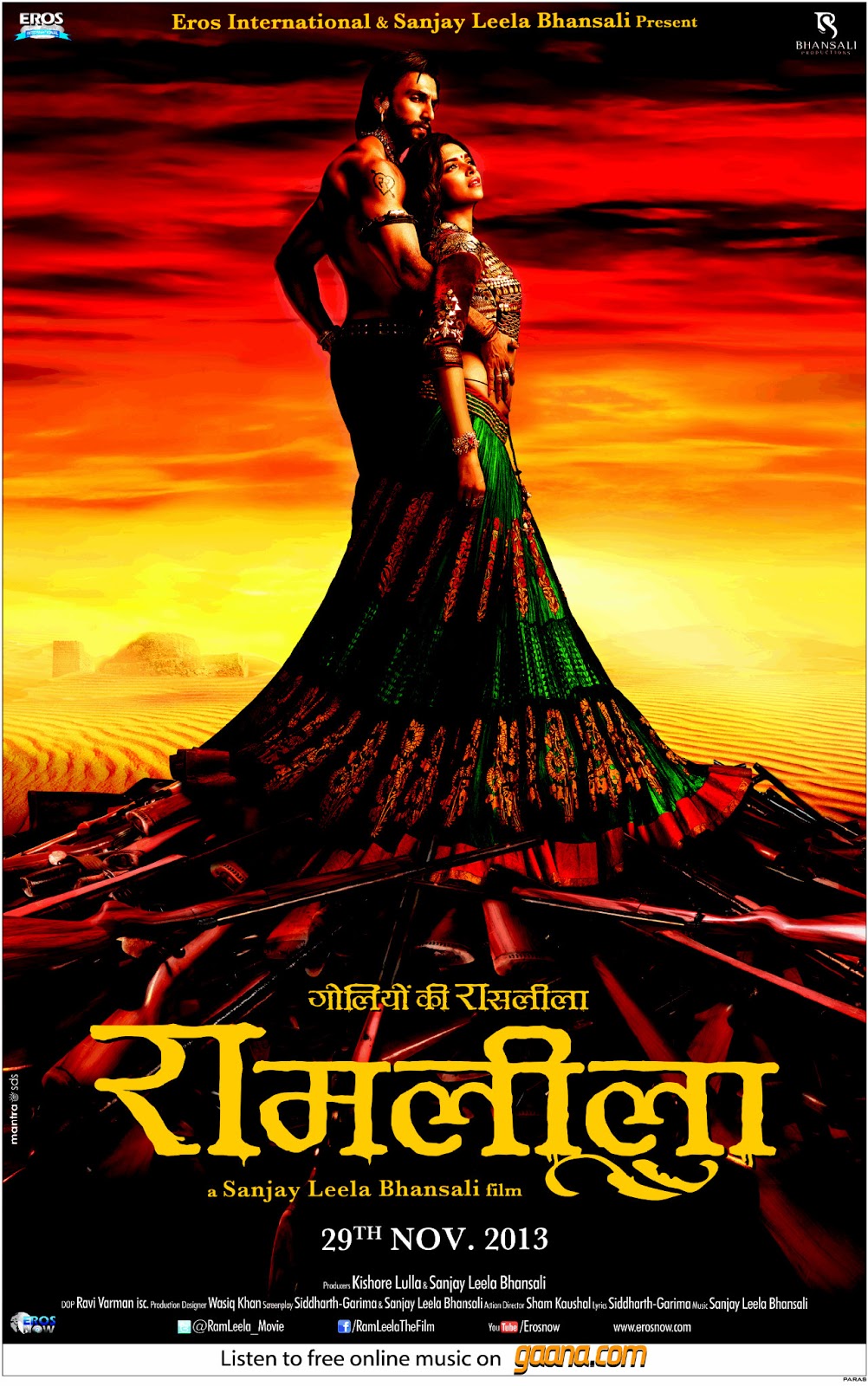 Ram Leela Hindi Movie First Look Poster Tolly Bolly Updates