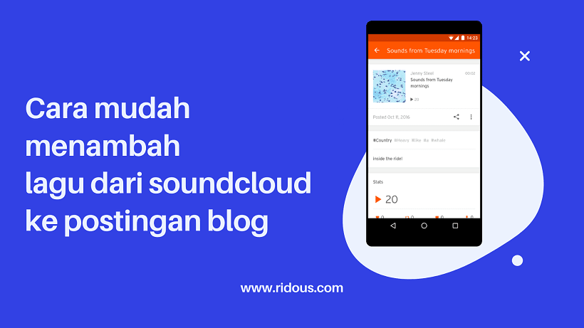 Cara memasang lagu dari Soundcloud ke postingan Blog Cara memasang lagu dari Soundcloud ke postingan Blog