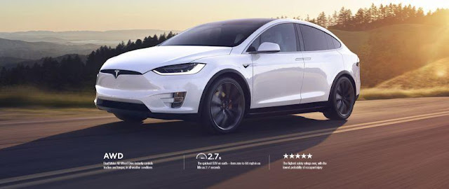 Tesla Model X - SUV With Perfect Safety Rating Score