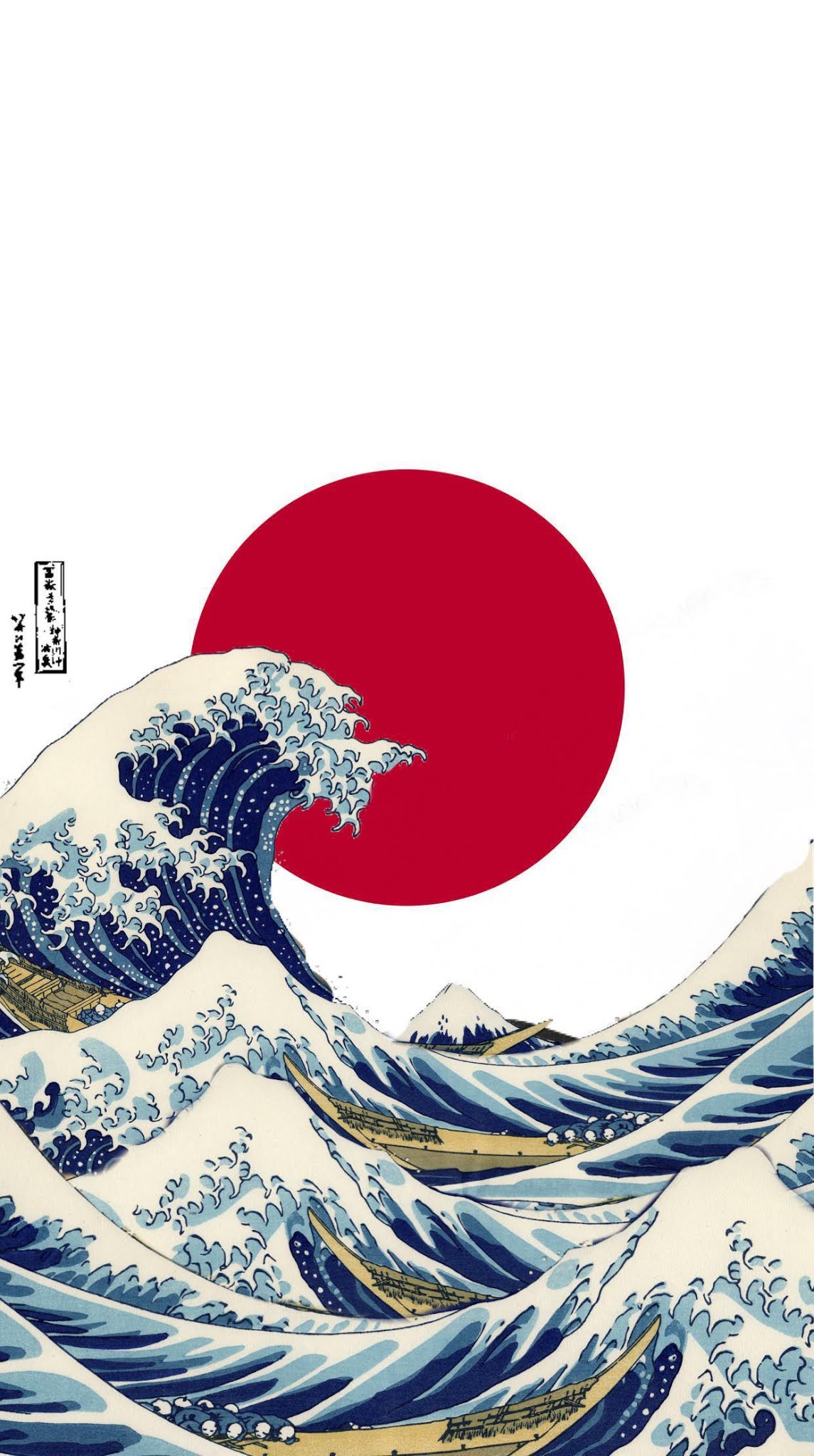 Japanese wave wallpaper iphone
