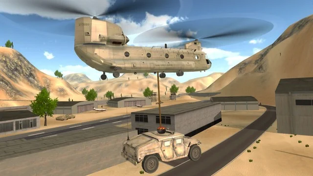 لعبة لمحاكاة طائرات الهليكوبتر