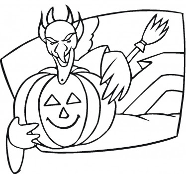 Scary Pumpkin Coloring Pages