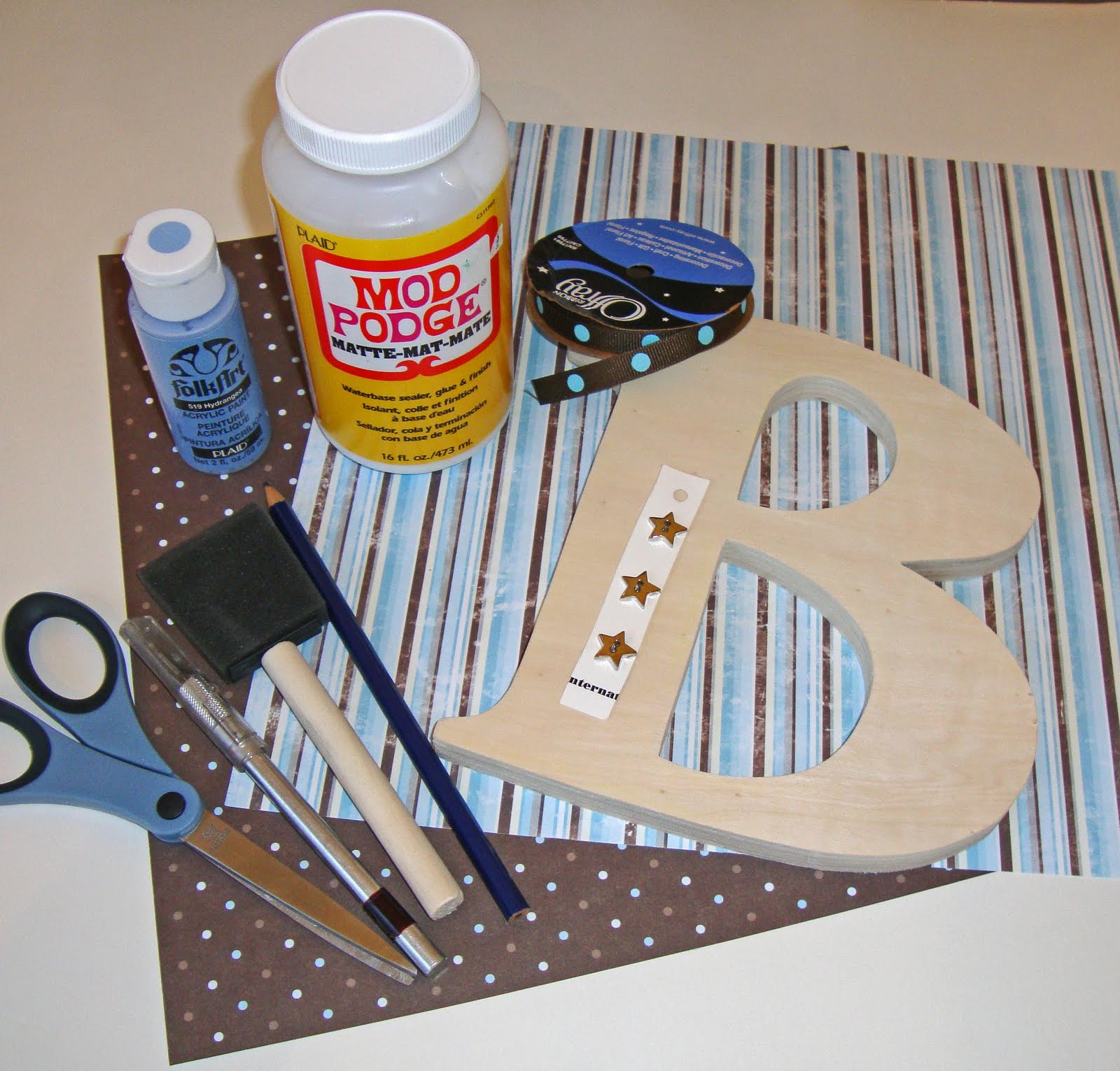 Lanie J. and Co. Decoupaged Wooden Letters