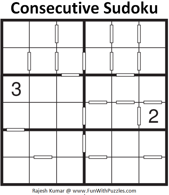 Consecutive Sudoku (Mini Sudoku Series #79)