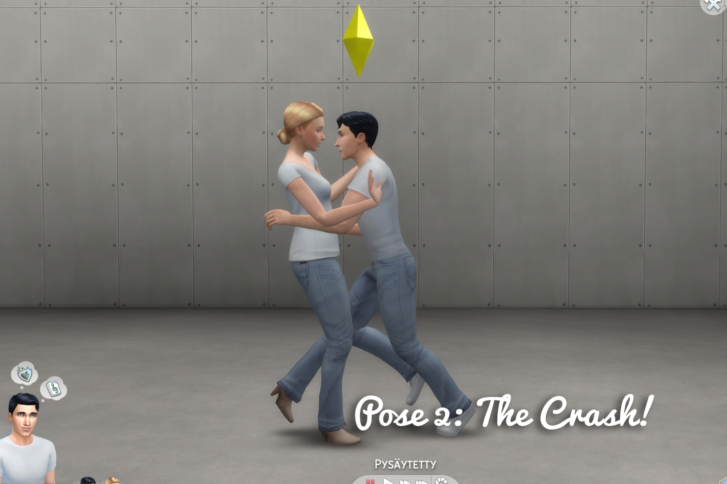 TS4 Running into Each Other Couple's Pose Set History Lover's Sims