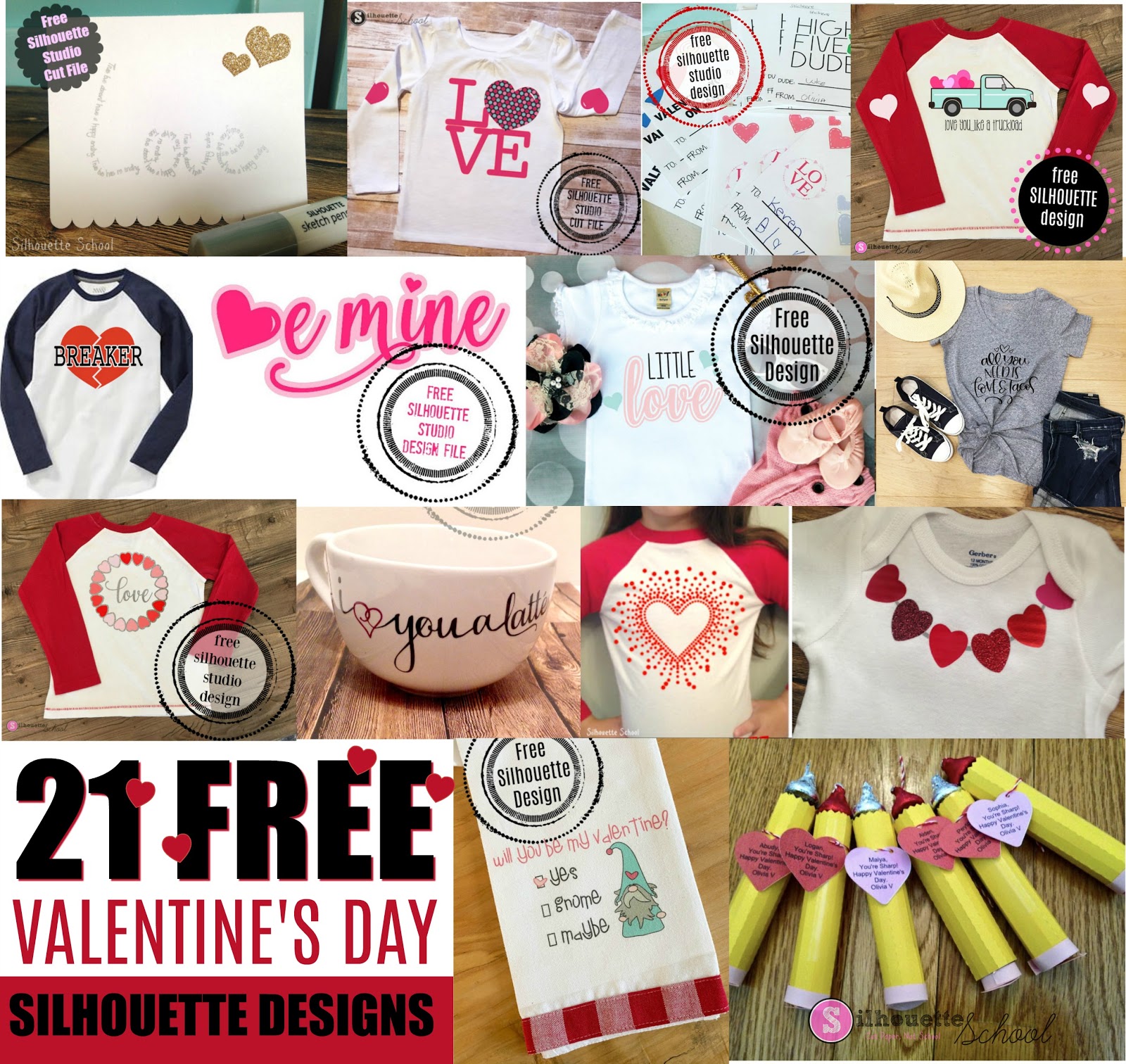 21 Free Valentines Designs For Silhouette Free Svg Files Too Silhouette School