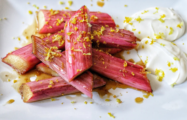 Roasted Rhubarb in Maple Syrup