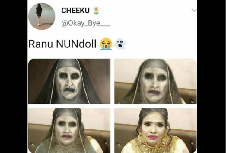 Ranu Mondal Makeup Funny Memes Viral On Social Media