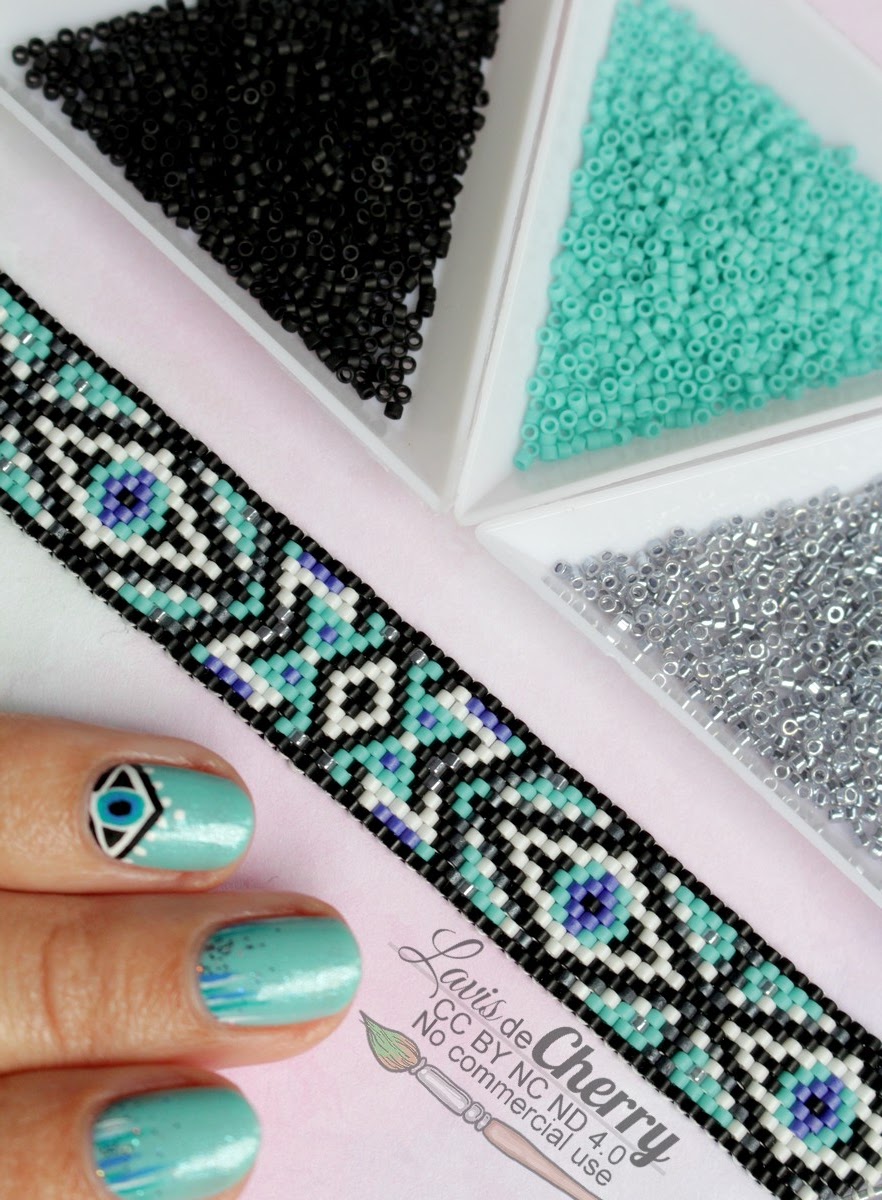 nail-art-bracelet-perles-miyuki-beads-oeil-eye-geometrique-lavisdecherry