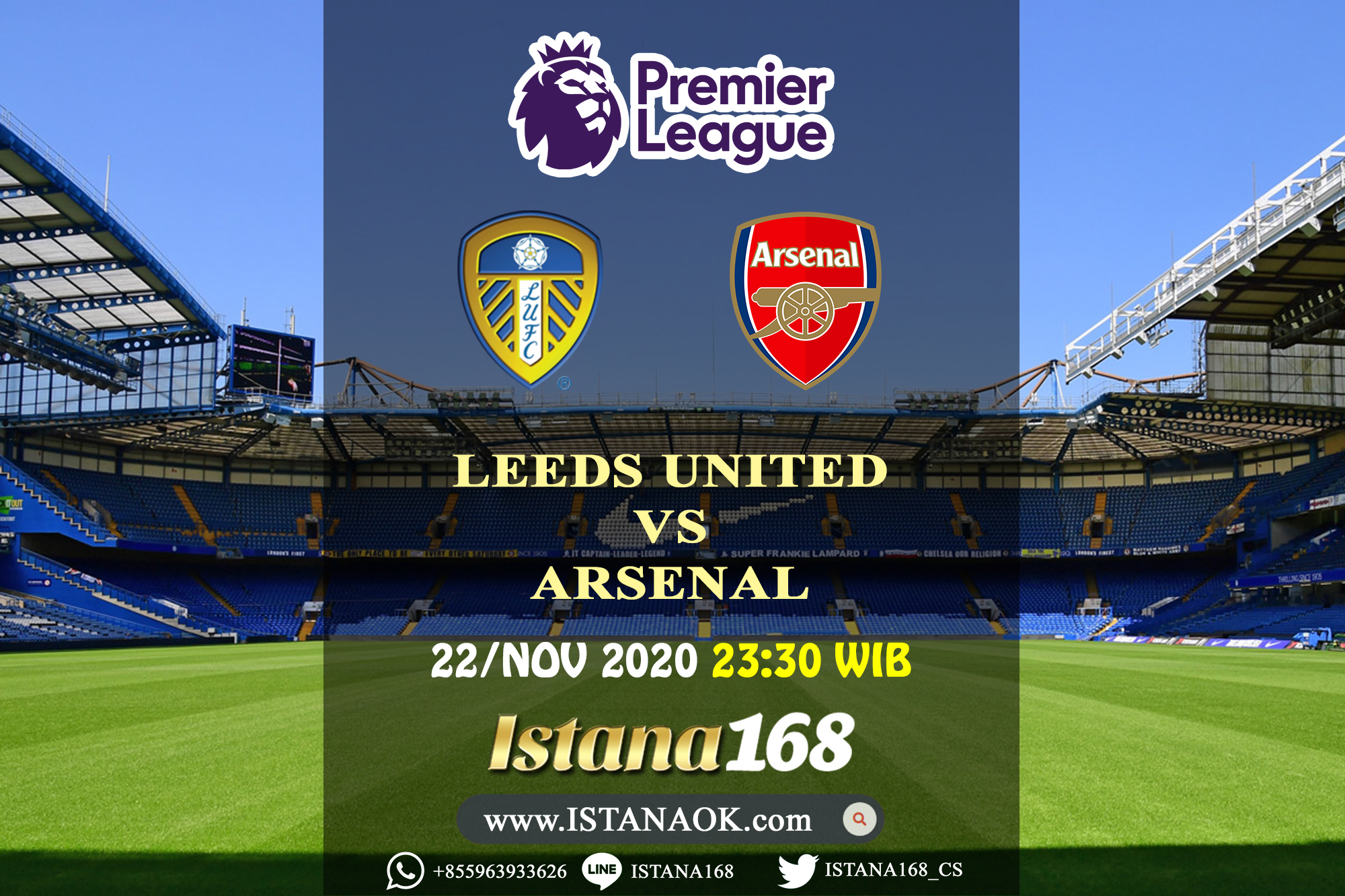 Prediksi Bola Akurat Istana168 Leeds United vs Arsenal 22 November 2020