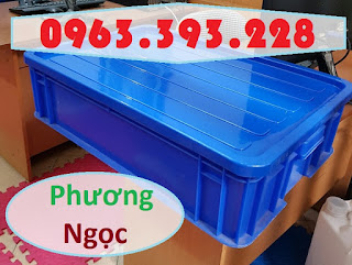 Sóng nhựa bít HS007, thùng nhựa đặc công nghiệp, thùng nhựa đặc có nắp, thùng nh 118