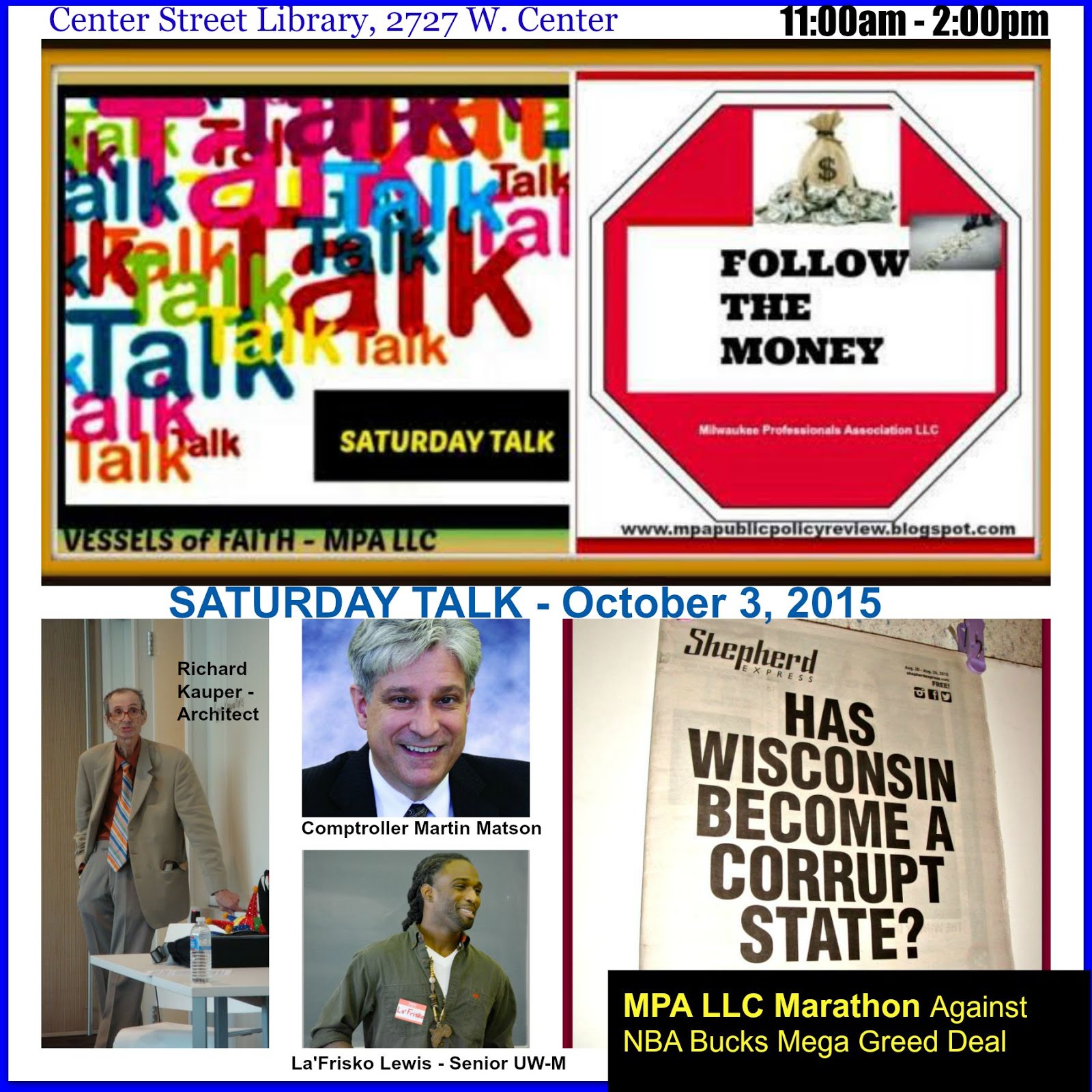 FOLLOW THE MONEY OCTOBER 3, 2015 - SATURDAY TALK