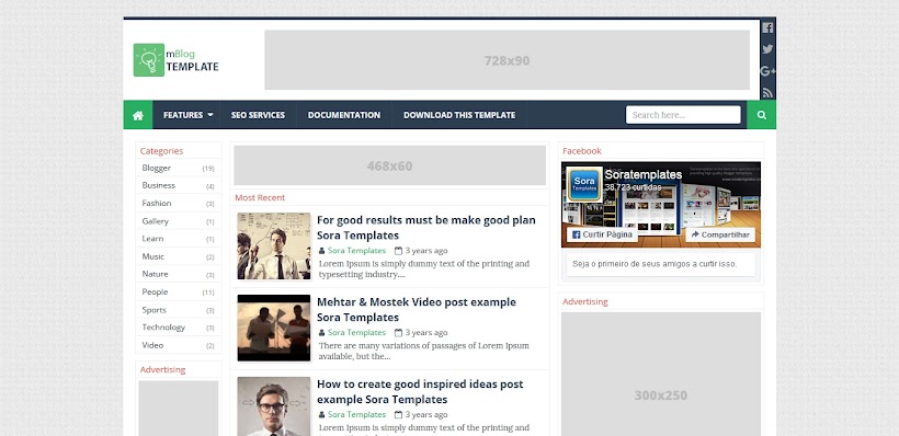 mBlog Free Blogger Template