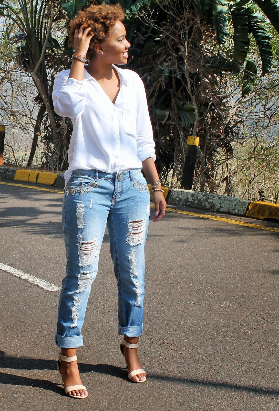 Kotton&Silk: Crisp White & BF Jeans
