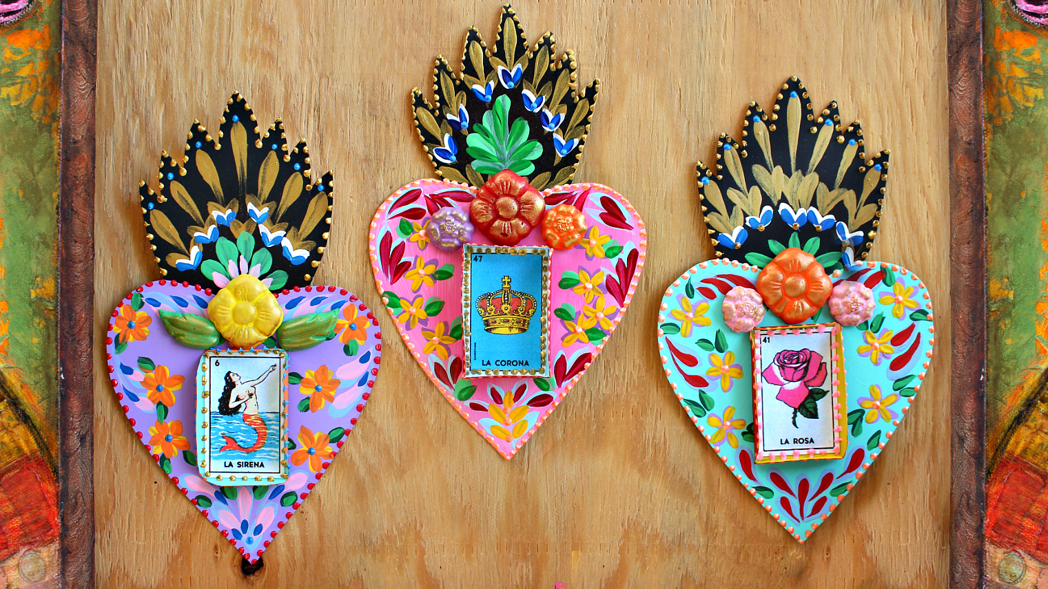 Mark Montano Mexican Tin Hearts
