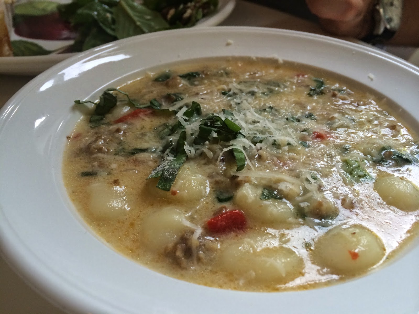 Pineapple Grass Gnocchi, Sausage, and Spinach Soup