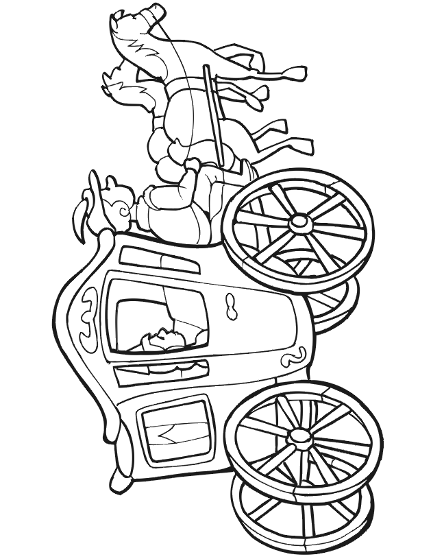 fairy tale carriage coloring pages - photo #13
