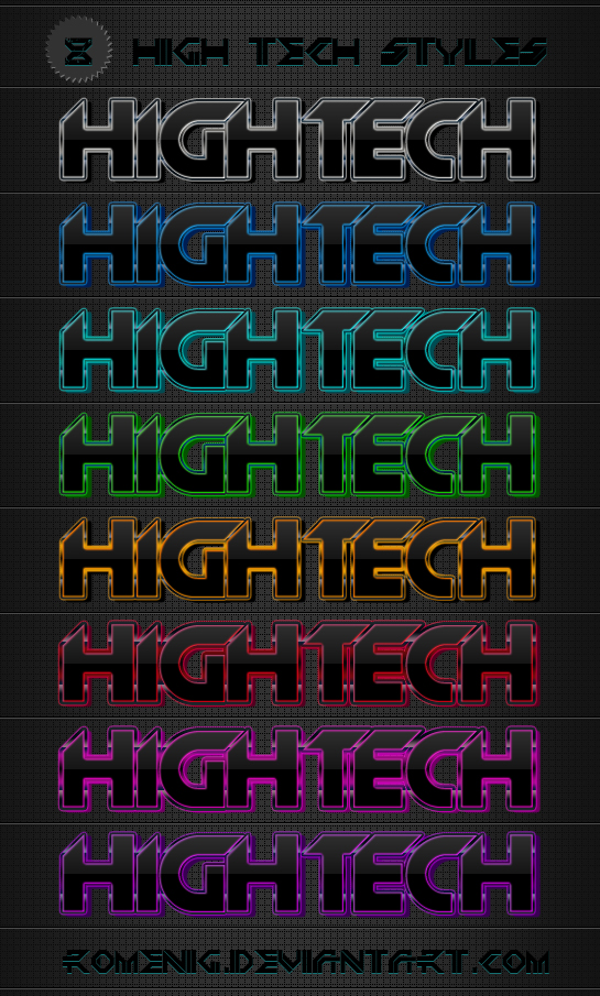 Efeito Photoshop: Amazing High-Tech Text Styles