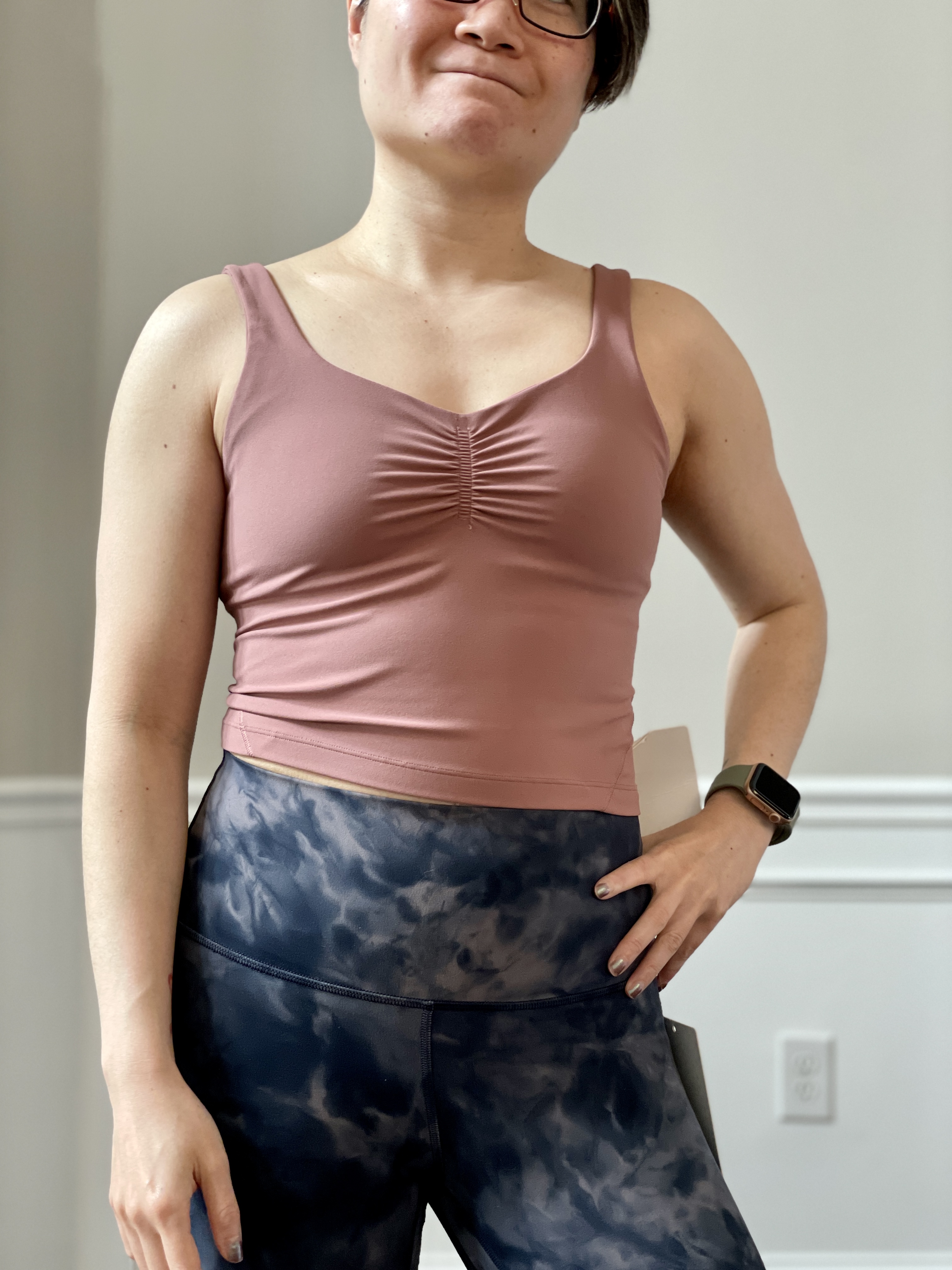 feather pink align tank