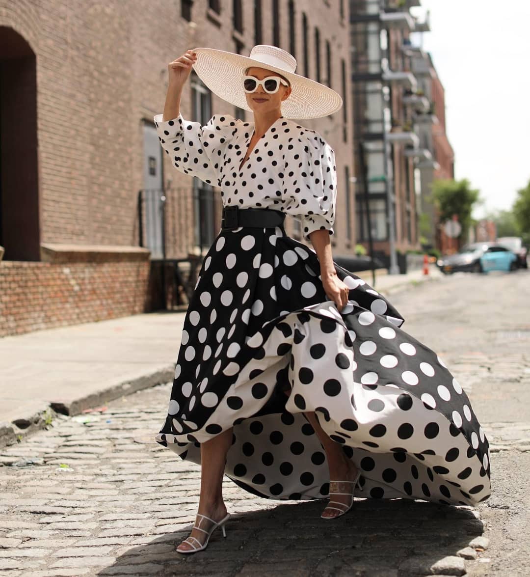 Styling Polka dots dresses by Blair Eadie | Melody Jacob