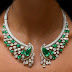 Emerald diamond choker necklace