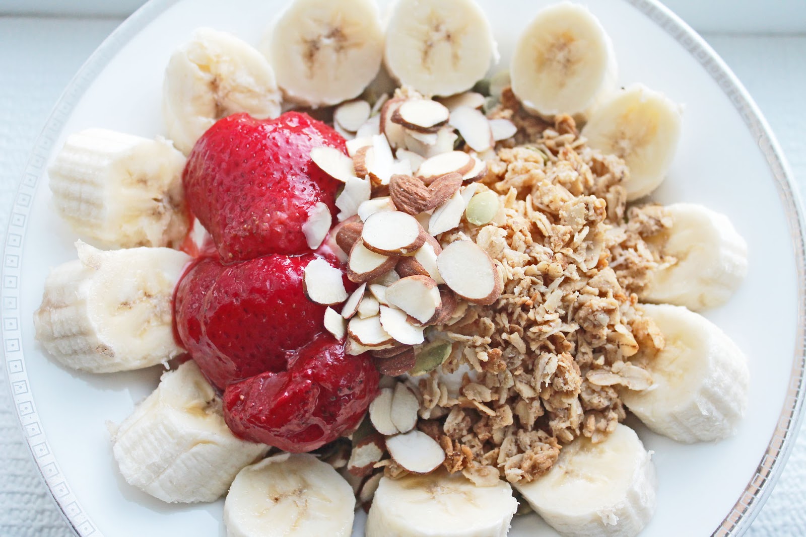 Clean Eating Breakfast Nuts, Seeds, Granola and Fruit Topped Greek