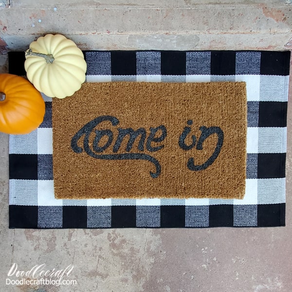 How to Stencil a Doormat with Cricut