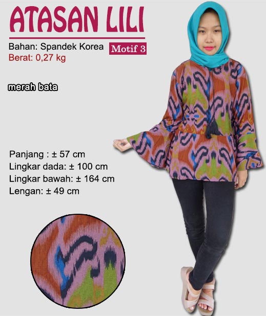 atasan cantik model lengan melebar lili atasan cantik model lengan melebar lili